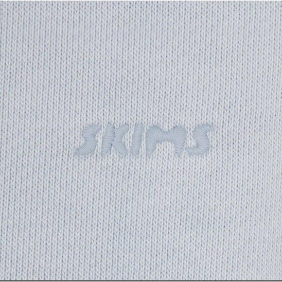 SKIMS Boyfriend Fleece Cargo Sweatpants Straight Leg Oversized Zen Blue XS NWT - Picture 6 of 7